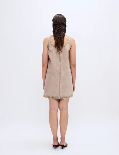 2NDDAY - Kjole - Marbleized denim - Kelp - Kimm - Stilkompagniet.dk