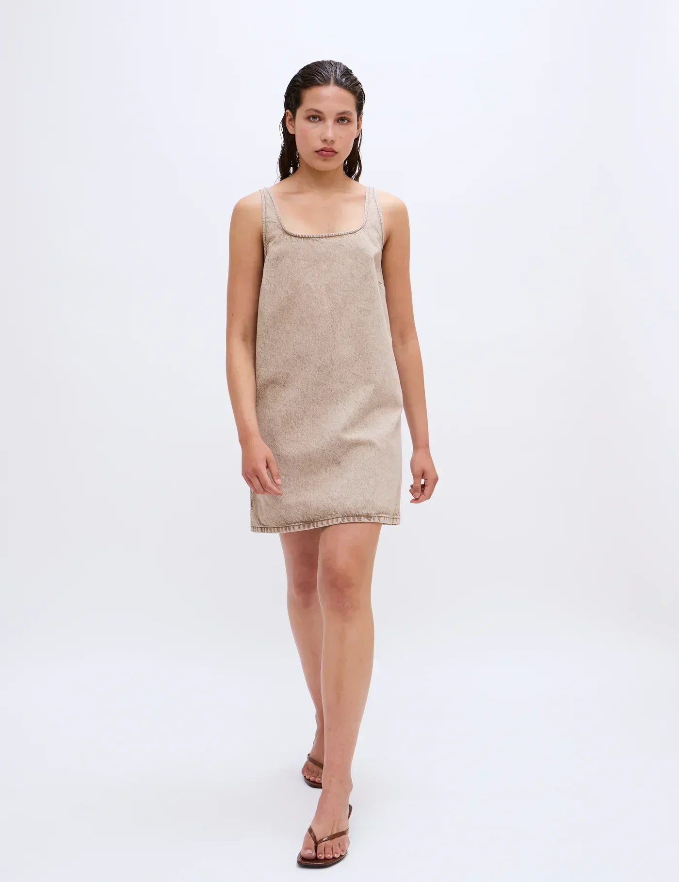 2NDDAY - Kjole - Marbleized denim - Kelp - Kimm - Stilkompagniet.dk