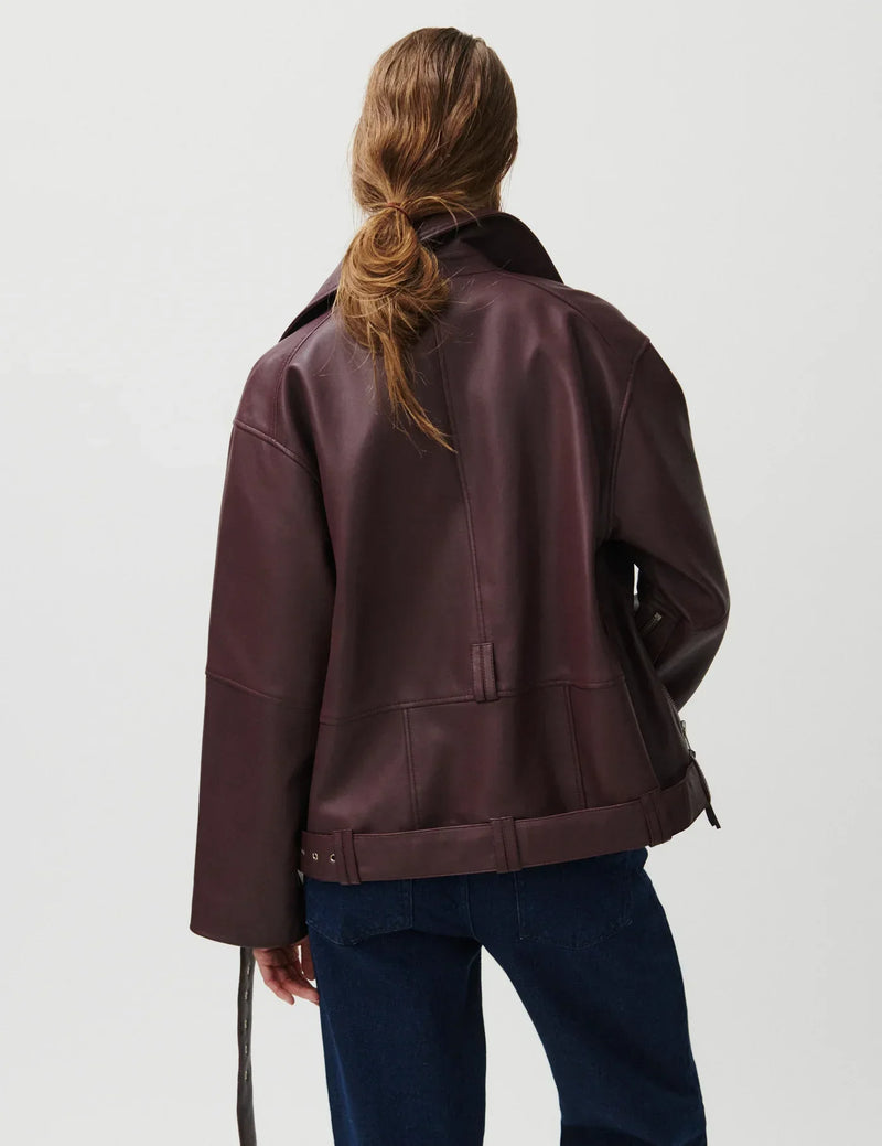 2NDDAY - Læderjakke - Catawba Grape - Lotus - Stilkompagniet.dk