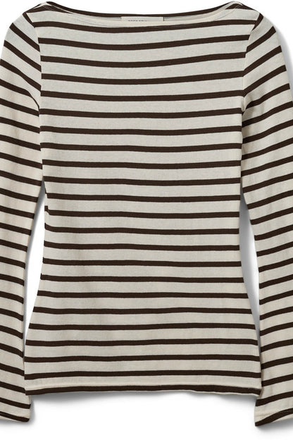 Sofie schnoor women - T-shirt - Brown Striped - Cecesw