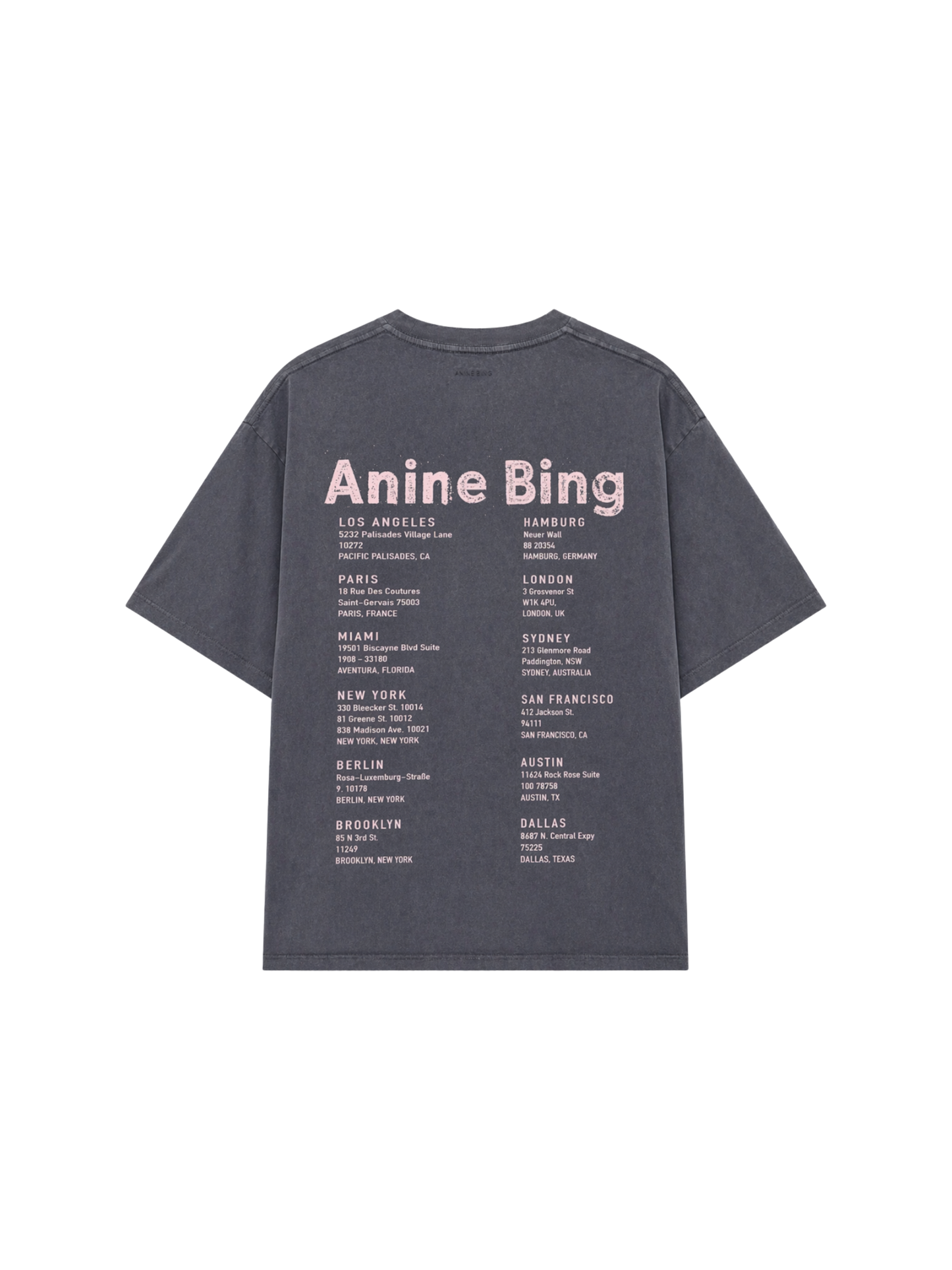 Anine Bing - T-shirt - Washed Grey - Cade Tee Smiley