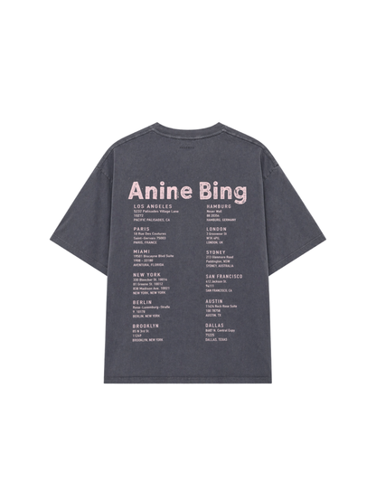 Anine Bing - T-shirt - Washed Grey - Cade Tee Smiley