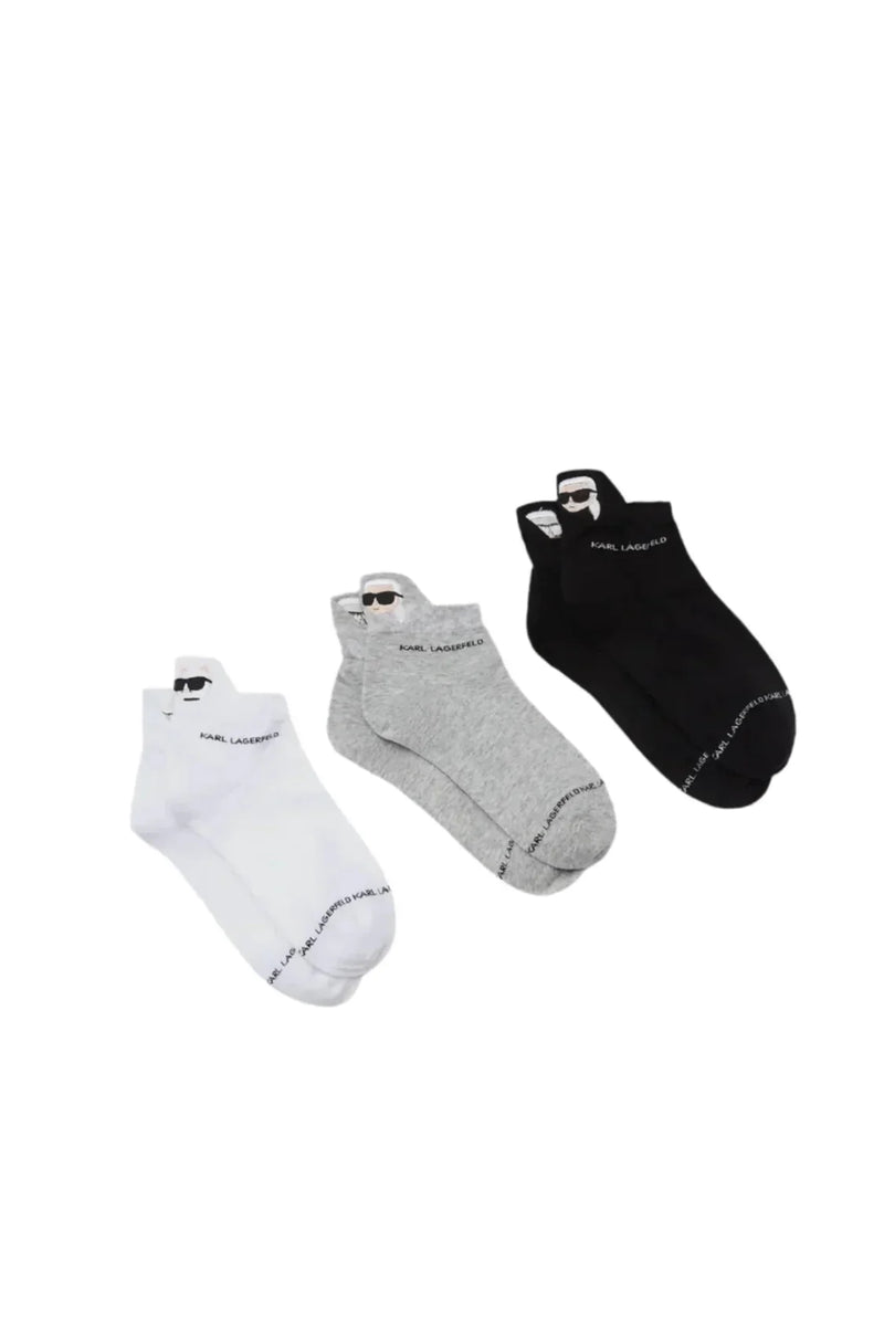 Karl Lagerfeld - Strømper - IKONI SOCKS 3 PACK - Stilkompagniet.dk