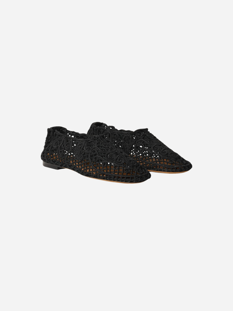 Odissi - Ballerina - Black - Iris Crocheted Flat
