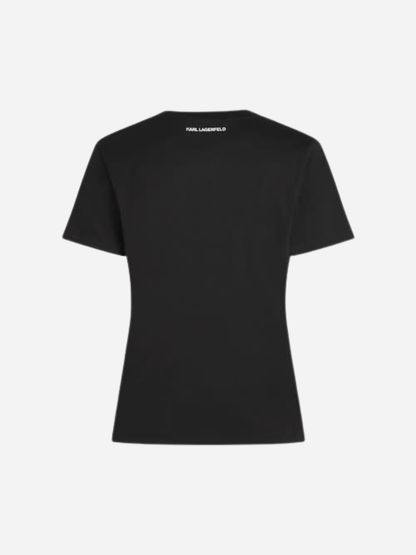 Karl Lagerfeld - T-shirt - Sort - Portrait