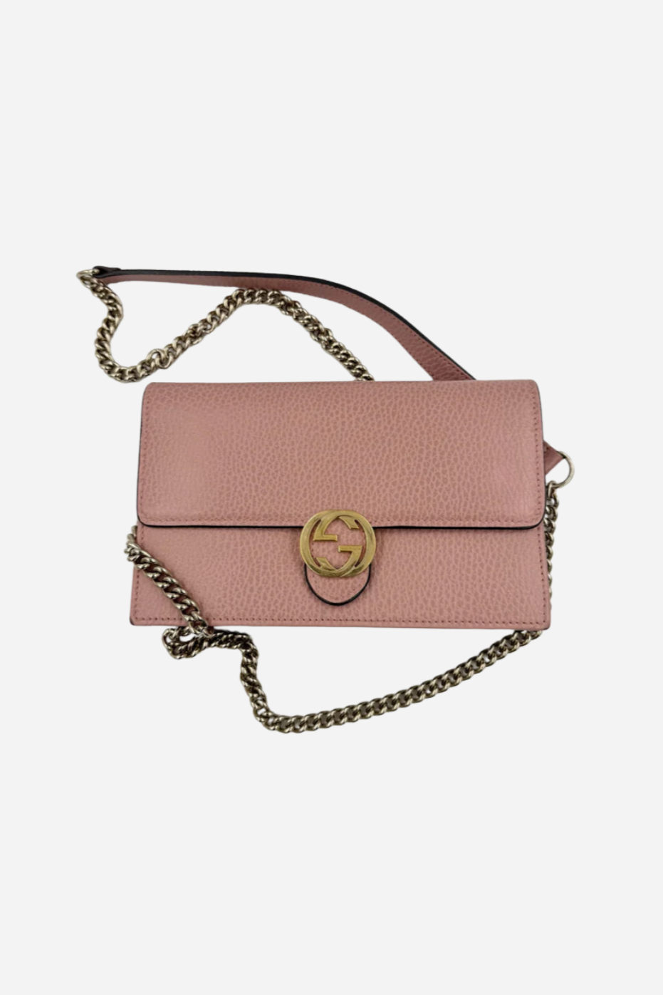 Gucci - Guccissima Icon Chain Wallet - Rosa - Secondhand