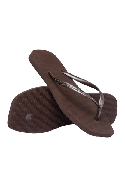 Havaianas - Klipklapper - Dark Brown - Slim Square sss
