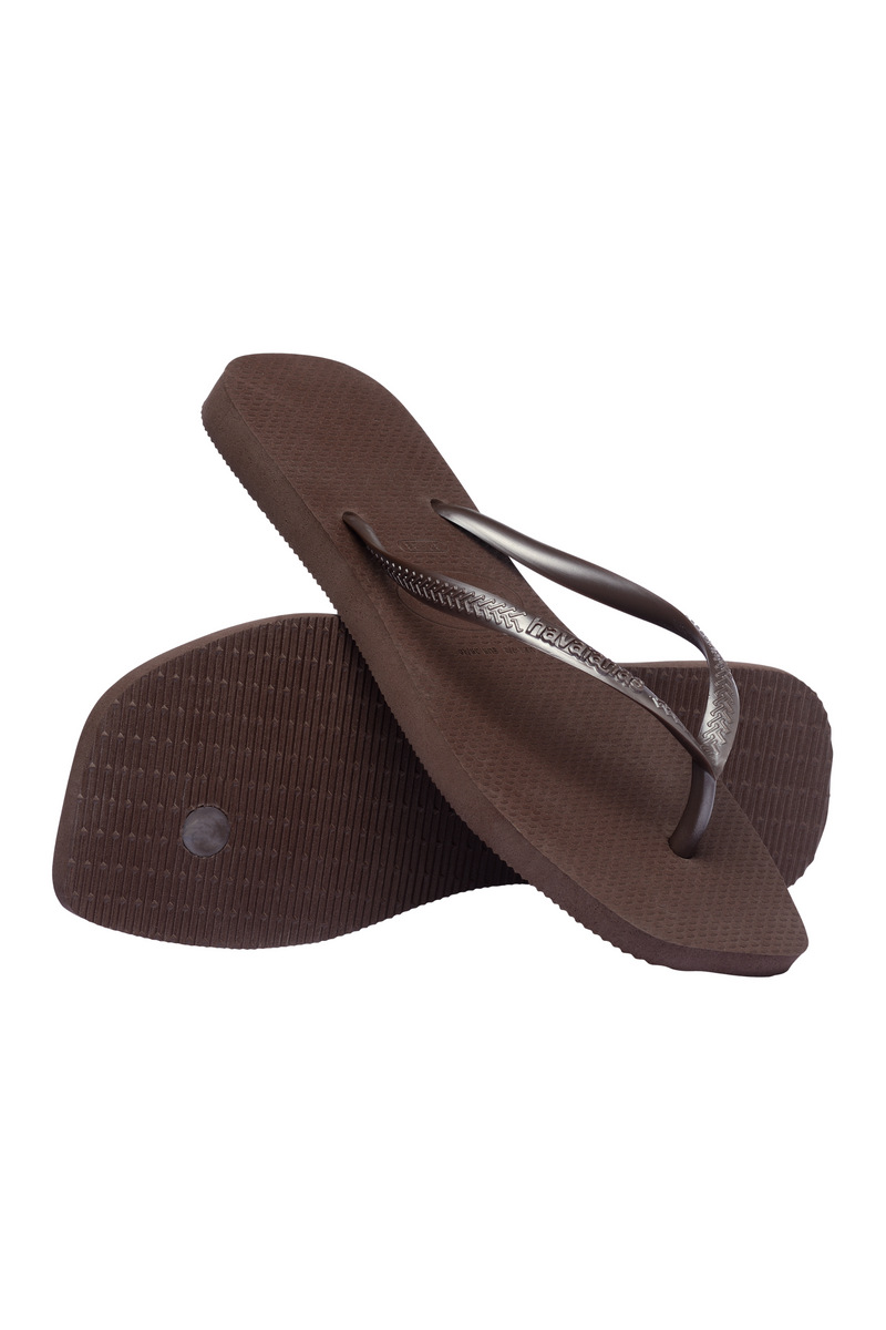 Havaianas - Klipklapper - Dark Brown - Slim Square sss