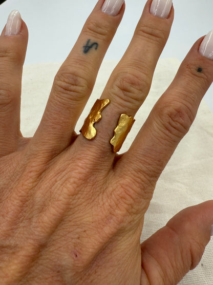 Andcopenhagen - Ring - 18 karat Guldbelagt messing - Roxy