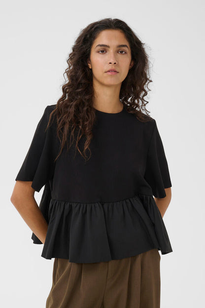 Gestuz - Bluse - Sort - Erin