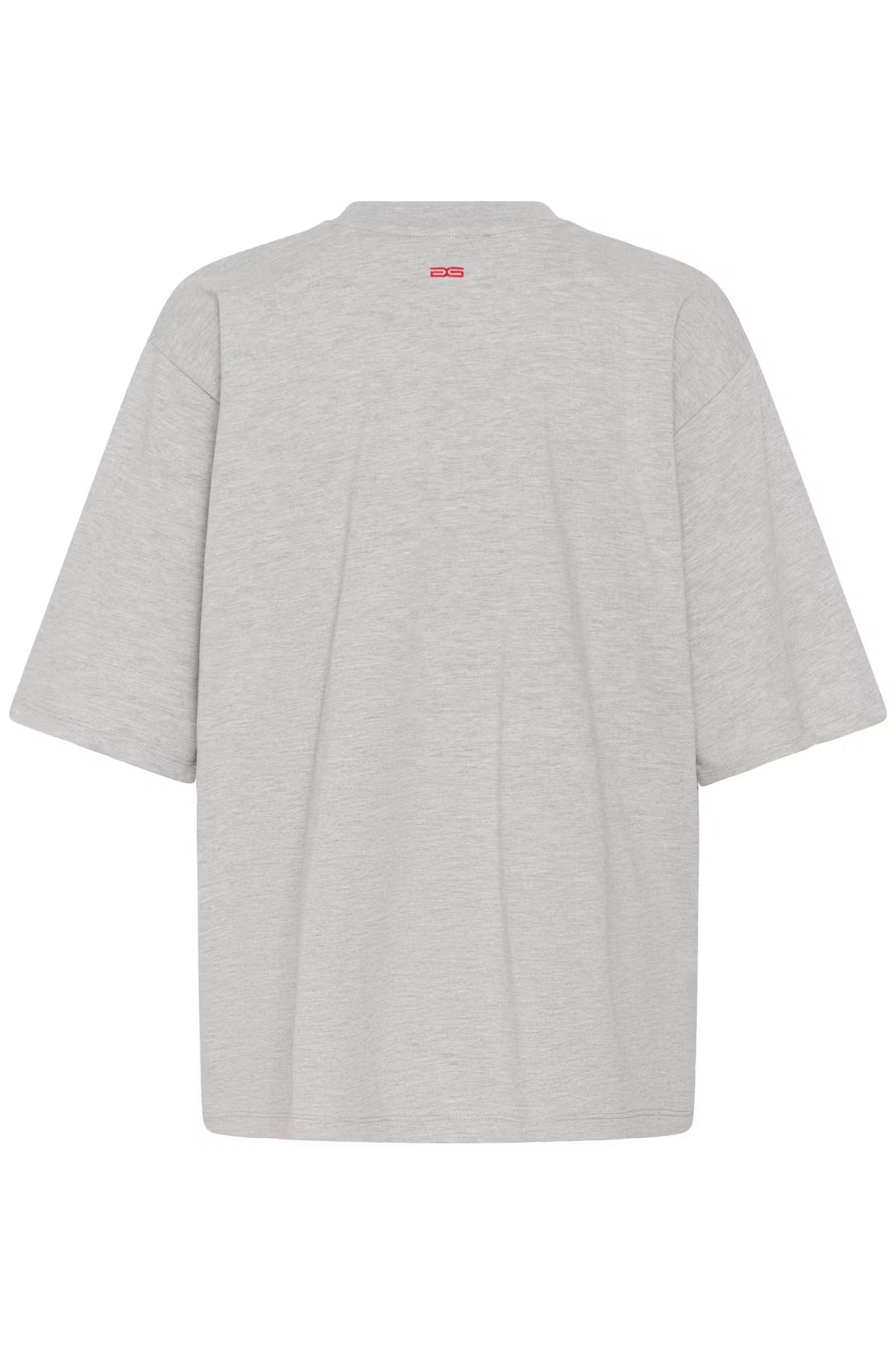 Nadya T-shirt i farven Light Grey Melange fra mærket Gestuz bagfra