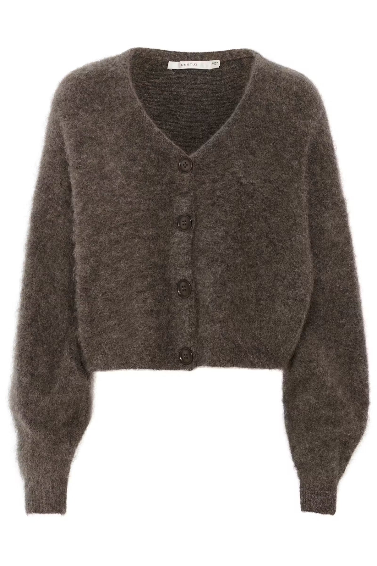 Debbie cardigan i chestnut melange fra Gestuz forfra