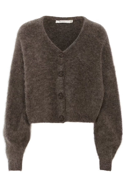Debbie cardigan i chestnut melange fra Gestuz forfra