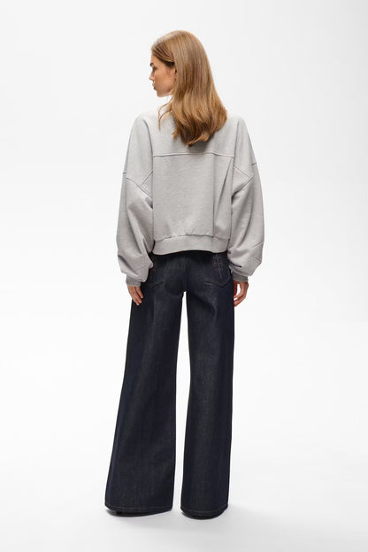 Gestuz - Sweatshirt - Light Grey Melange - Naya