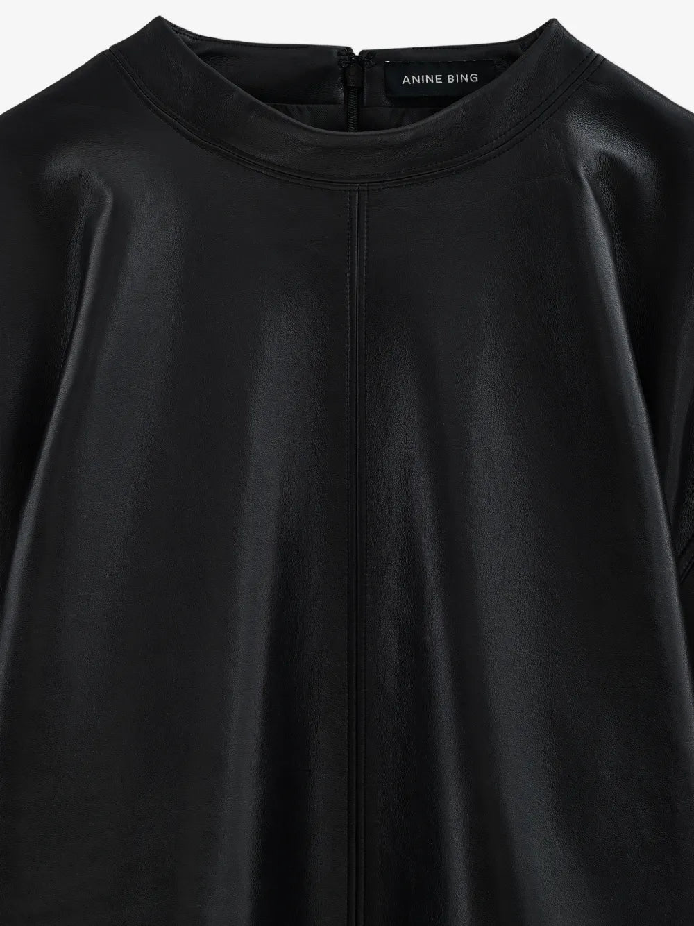 Anine Bing - Top - Black Recycled Leather - Zeina
