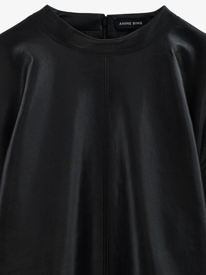 Anine Bing - Top - Black Recycled Leather - Zeina