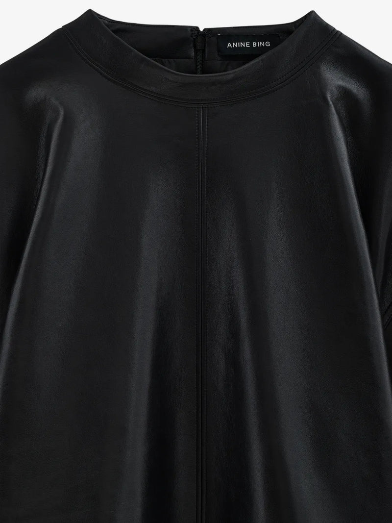 Anine Bing - Top - Black Recycled Leather - Zeina