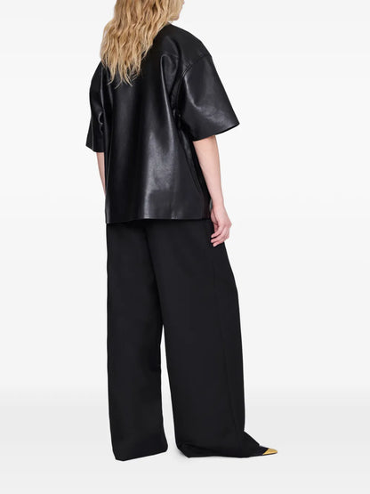 Anine Bing - Top - Black Recycled Leather - Zeina