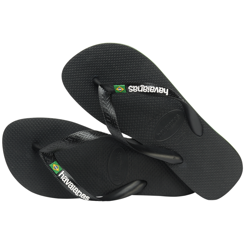 Havaianas - Klipklapper - Black/Black - Brasil Logo FC sss