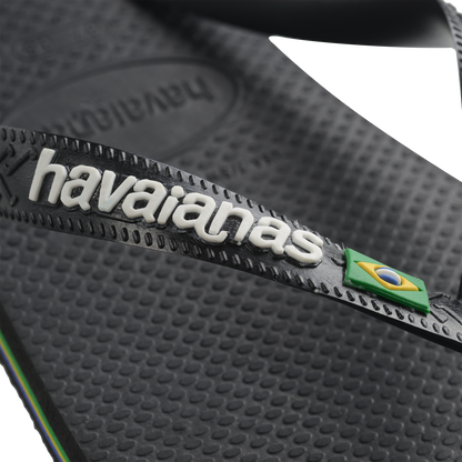 Havaianas - Klipklapper - Black/Black - Brasil Logo FC sss