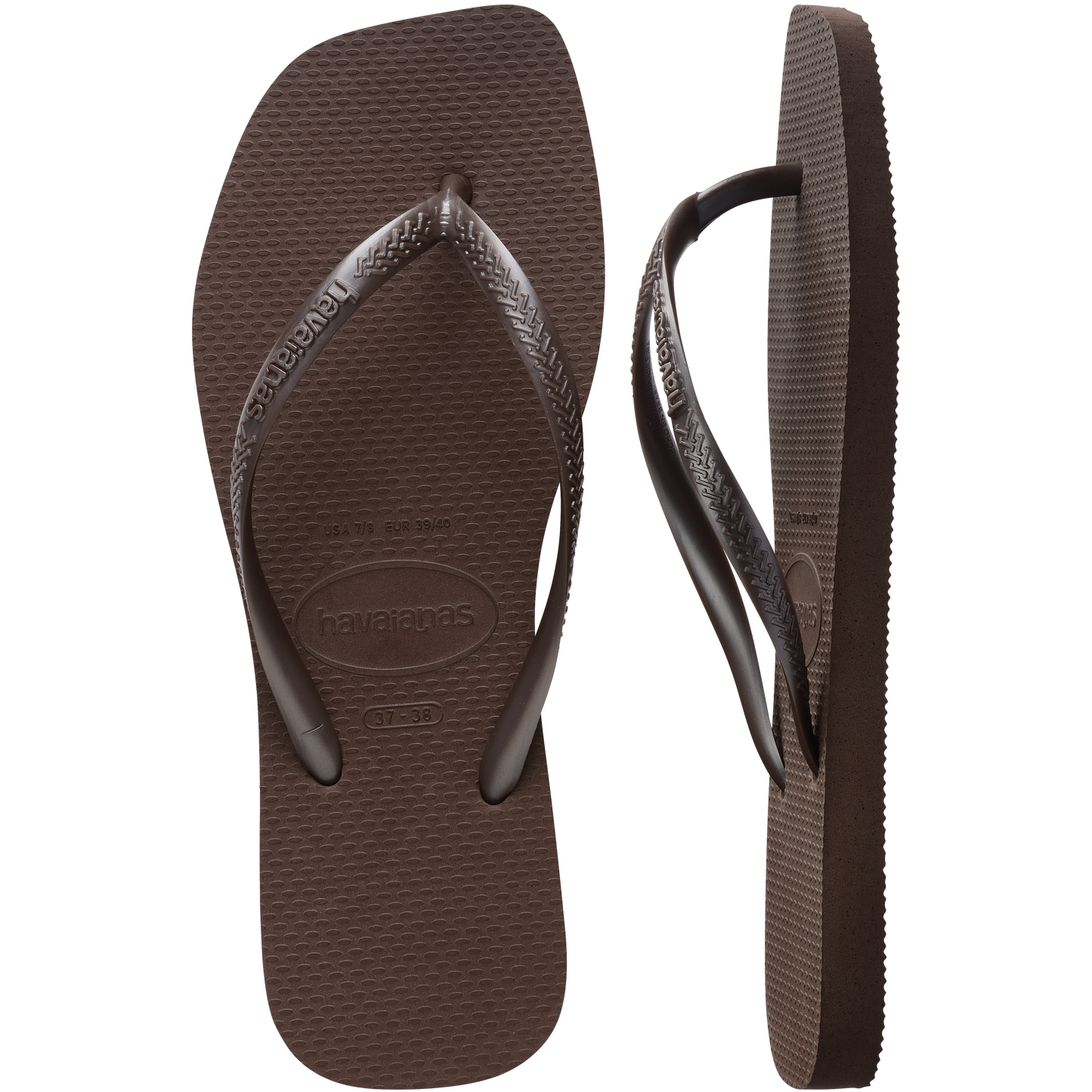 Havaianas - Klipklapper - Dark Brown - Slim Square sss