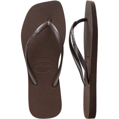 Havaianas - Klipklapper - Dark Brown - Slim Square sss
