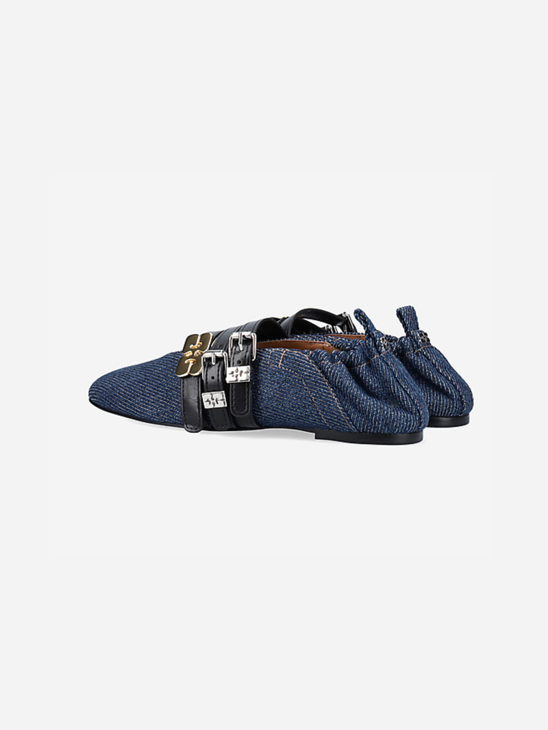 Ganni - Sko - Denim Fridge - Sue Triple Ballerina