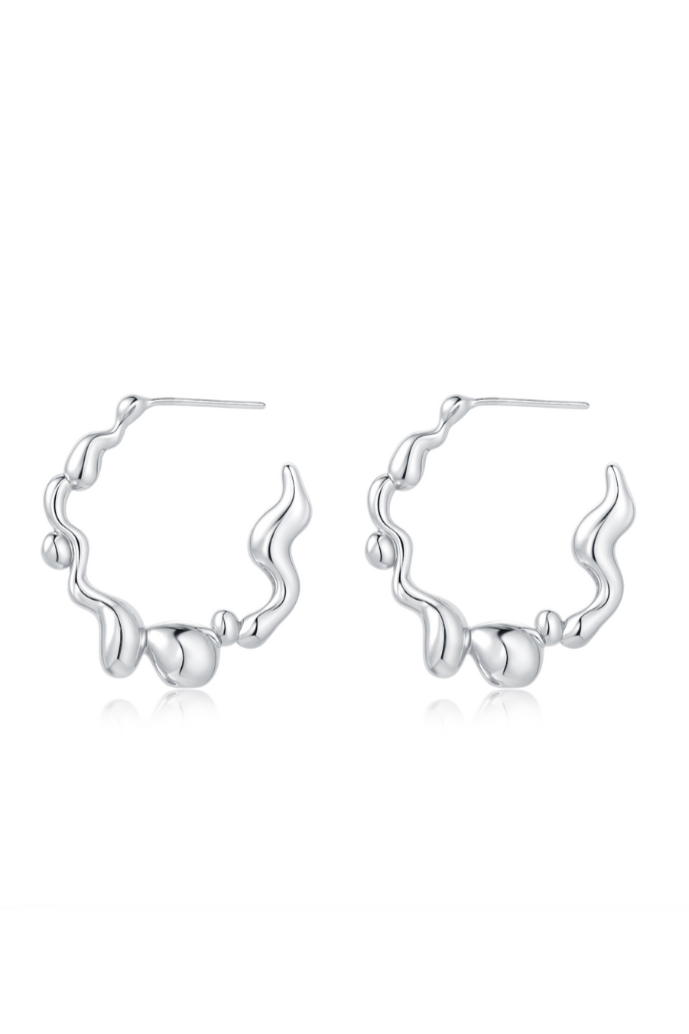 Andcopenhagen Jewelry - Øreringe hoops - 925 sterlingsølv - Swirl suie
