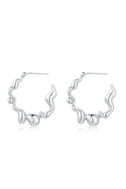 Andcopenhagen Jewelry - Øreringe hoops - 925 sterlingsølv - Swirl suie