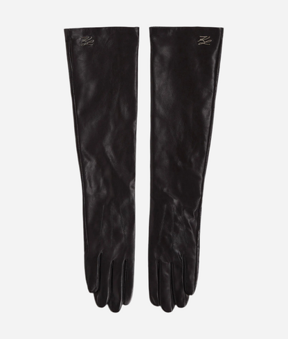 Karl Lagerfeld -  Læder handsker - Sort - Long eve gloves