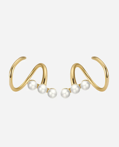 Andcopenhagen Jewelry - Øreringe - 18 karat guldbelagt 925 Sterlingsølv - Simone perle