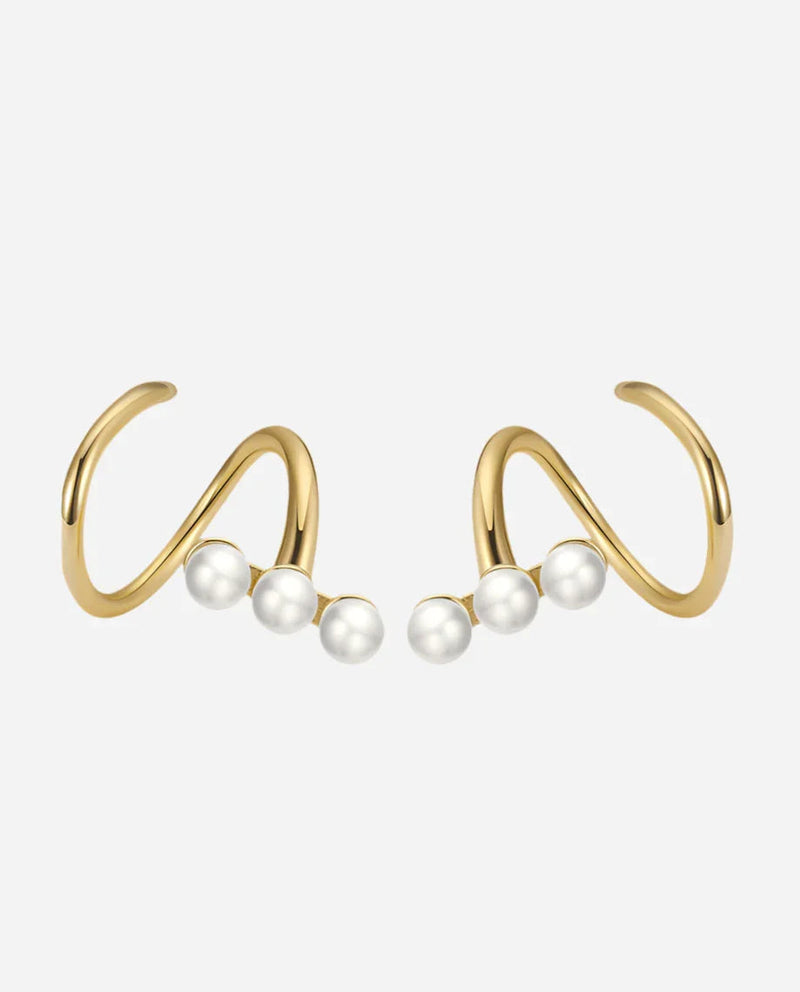Andcopenhagen Jewelry - Øreringe - 18 karat guldbelagt 925 Sterlingsølv - Simone perle