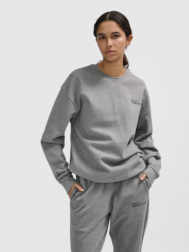Halo - Sweatshirt - Grey Melange - Essential