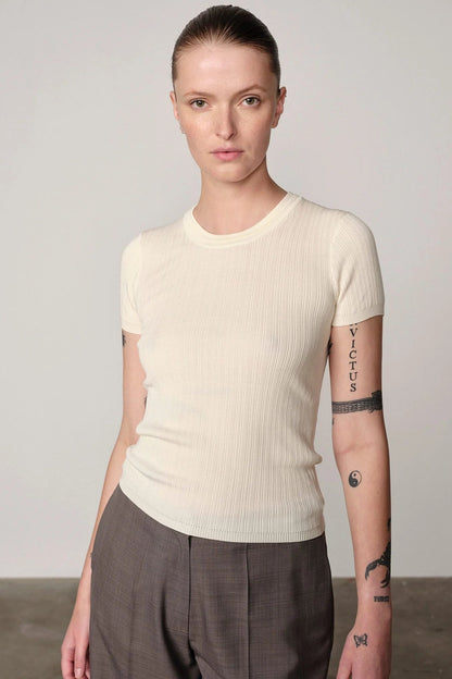 Herskind - T-shirt - Råhvid - Lewis