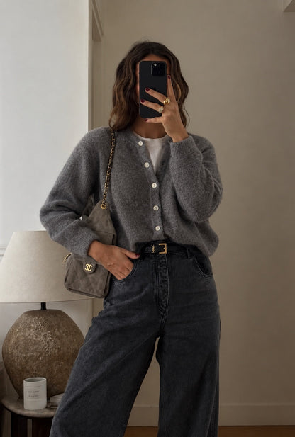 American Vintage - Cardigan - Mørkegrå - Vitow