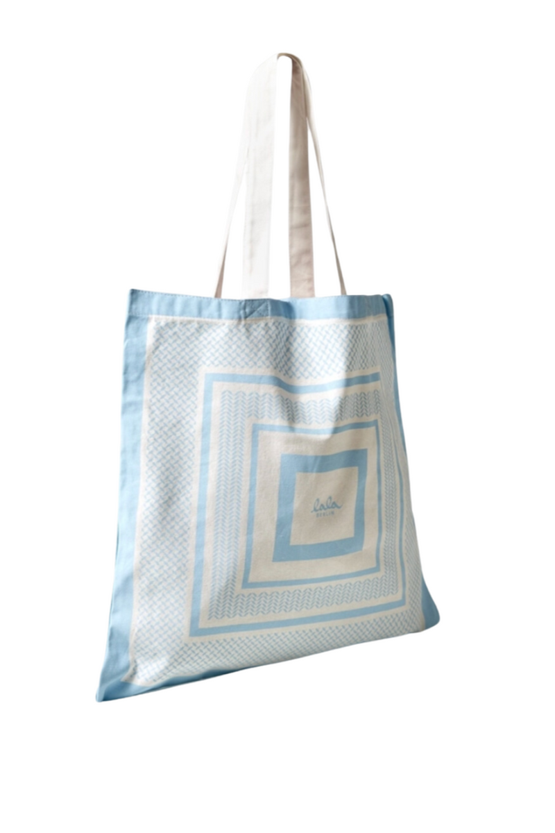 LALA BERLIN - Tote bag - Blue Stripe - Maja Canvas sss