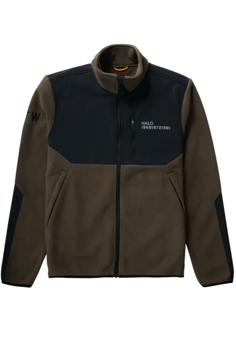Halo - Fleece jakke - Major Brown 0554 - Blocked Zip Fleece - Stilkompagniet.dk