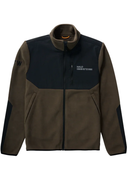 Halo - Fleece jakke - Major Brown 0554 - Blocked Zip Fleece - Stilkompagniet.dk