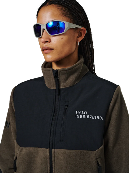 Halo - Fleece jakke - Major Brown 0554 - Blocked Zip Fleece - Stilkompagniet.dk