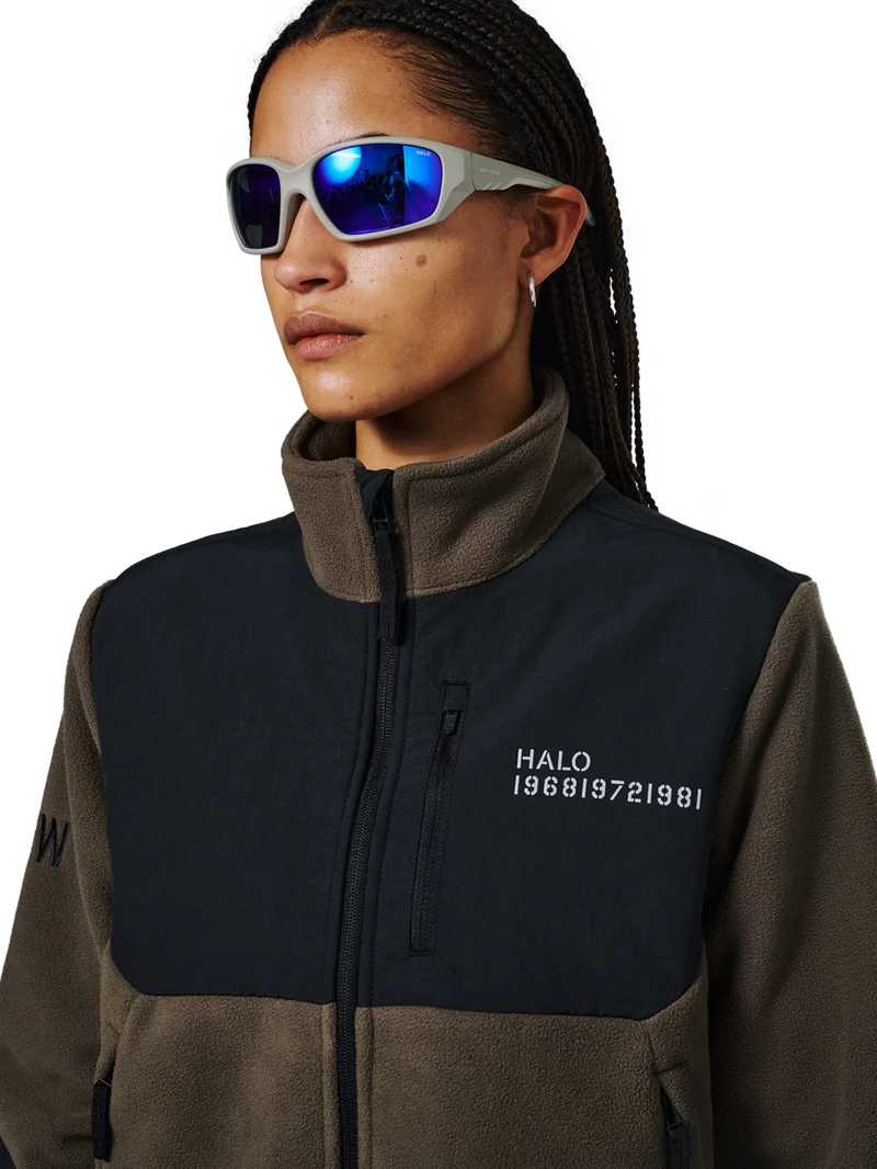 Halo - Fleece jakke - Major Brown 0554 - Blocked Zip Fleece - Stilkompagniet.dk