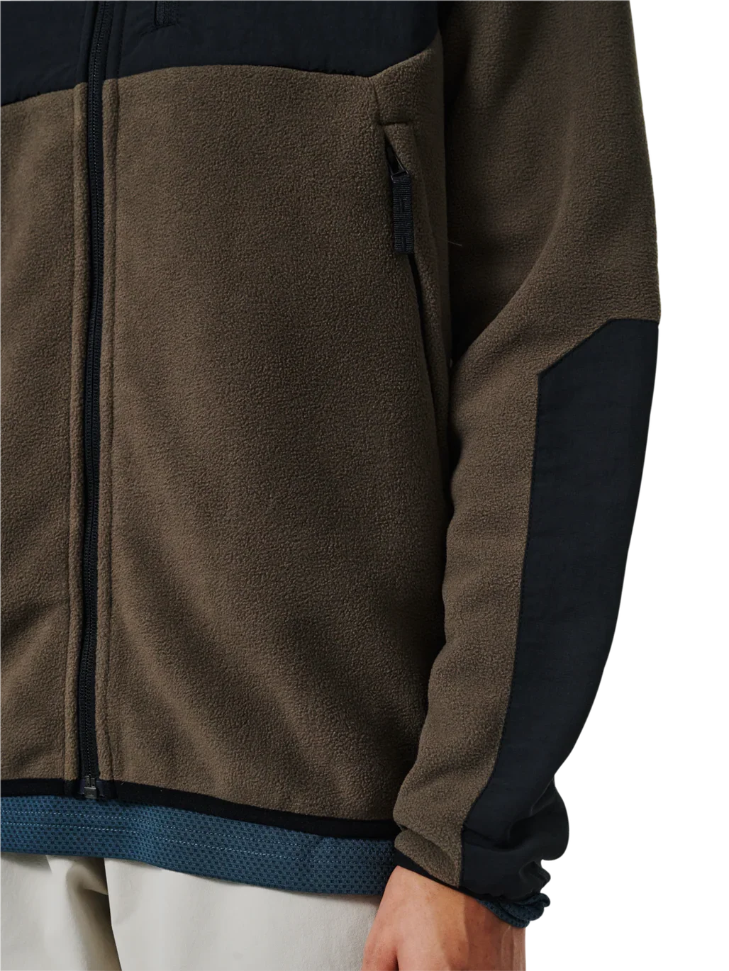 Halo - Fleece jakke - Major Brown 0554 - Blocked Zip Fleece - Stilkompagniet.dk
