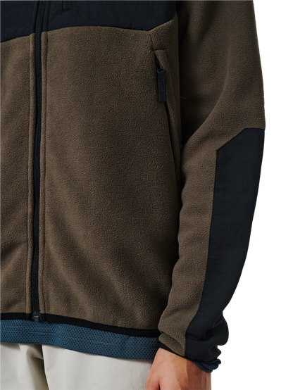 Halo - Fleece jakke - Major Brown 0554 - Blocked Zip Fleece - Stilkompagniet.dk
