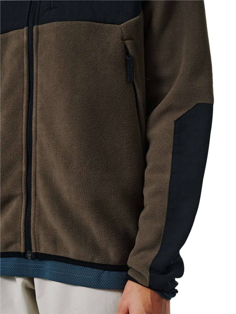 Halo - Fleece jakke - Major Brown 0554 - Blocked Zip Fleece - Stilkompagniet.dk