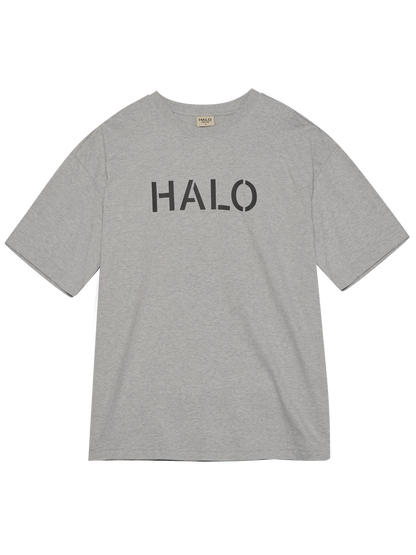 HALO - T-shirt - Light Grey Melange - Boxy