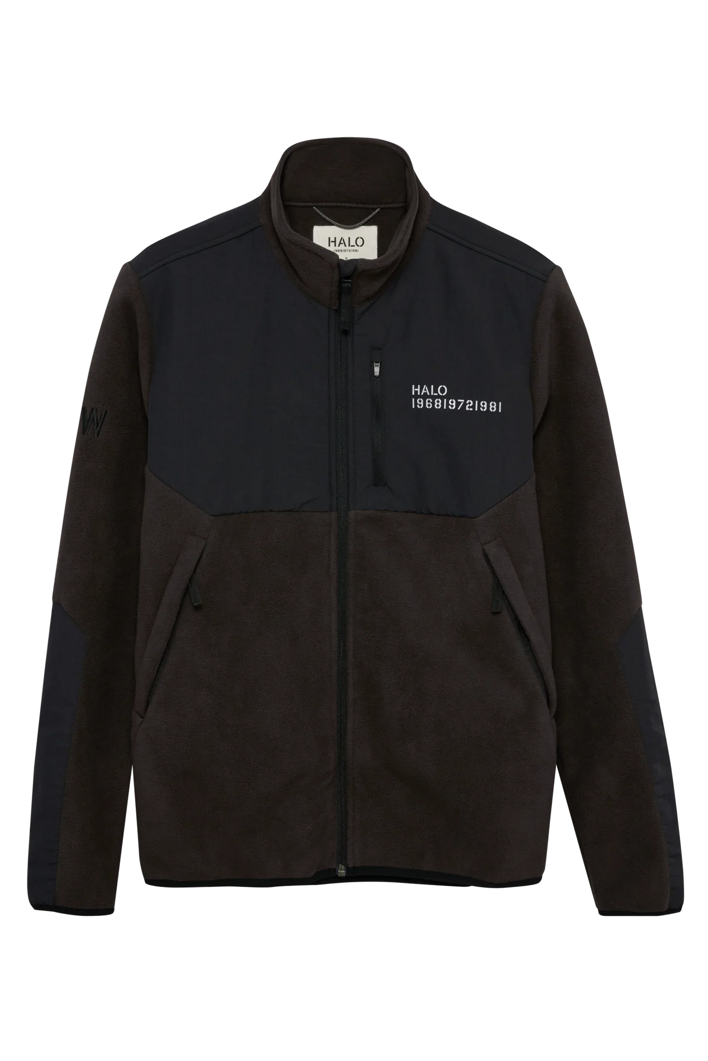 Halo - Fleece jakke - Chocolate torte 8070 - Blocked Zip Fleece - Stilkompagniet.dk