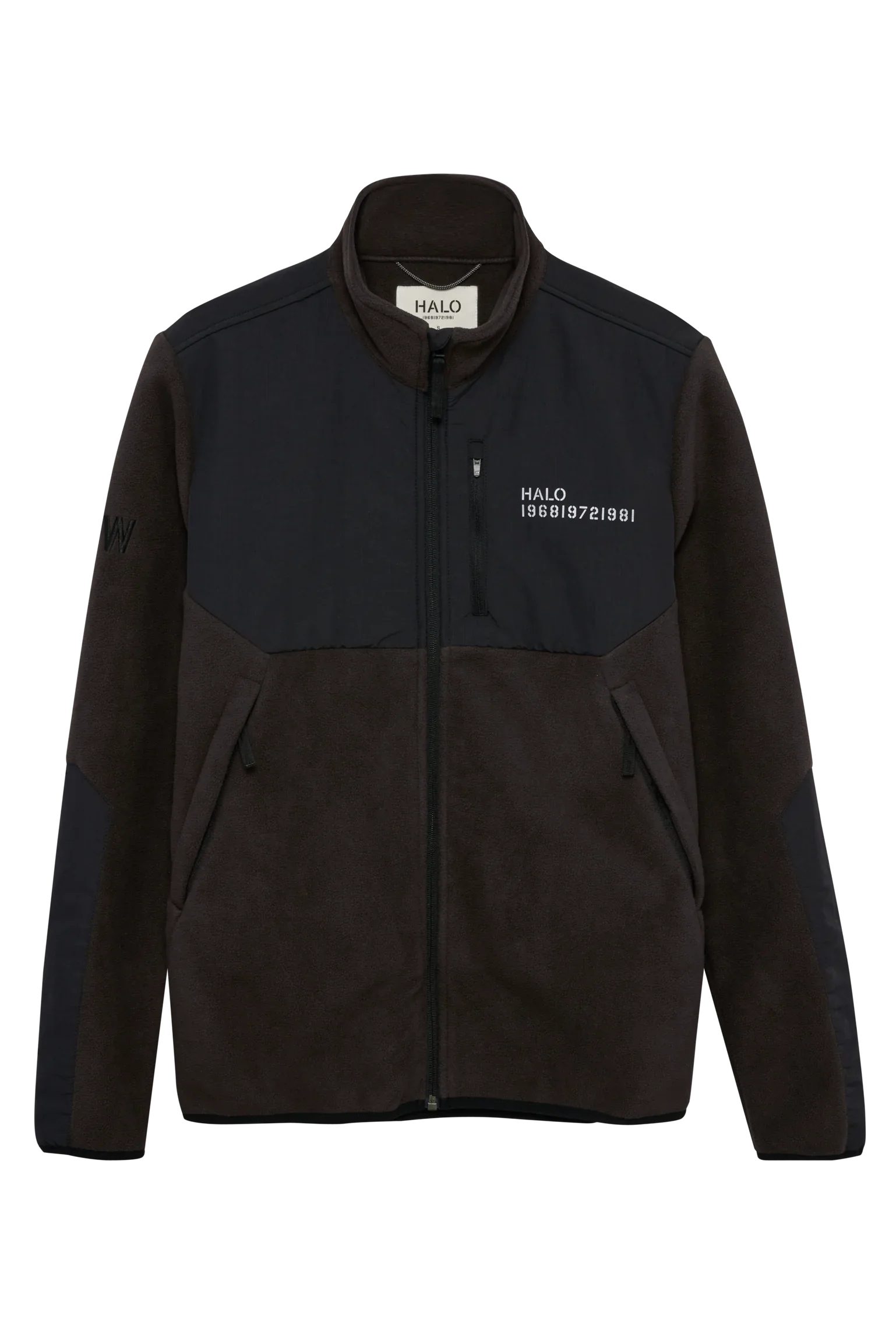 Halo - Fleece jakke - Chocolate torte 8070 - Blocked Zip Fleece - Stilkompagniet.dk