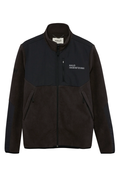 Halo - Fleece jakke - Chocolate torte 8070 - Blocked Zip Fleece - Stilkompagniet.dk