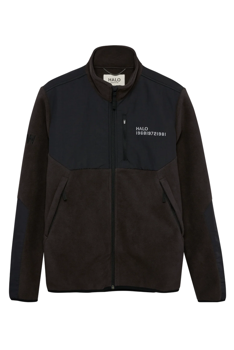 Halo - Fleece jakke - Chocolate torte 8070 - Blocked Zip Fleece - Stilkompagniet.dk