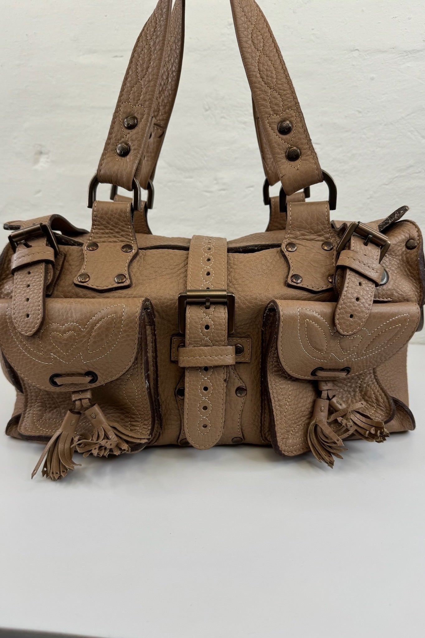 Mulberry - Roxanne lædertaske - Khaki  - Secondhand