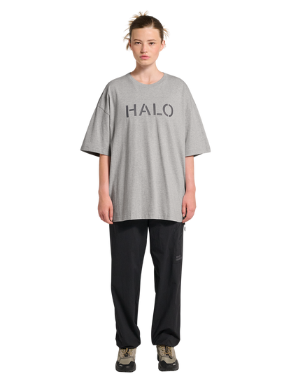 HALO - T-shirt - Light Grey Melange - Boxy